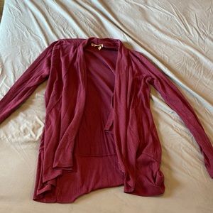 size Large red cardigan